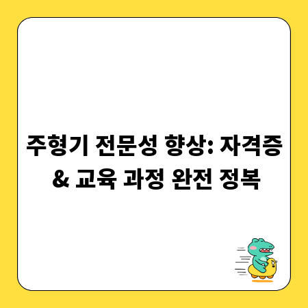 주형기 전문성 향상: 자격증 & 교육 과정 완전 정복