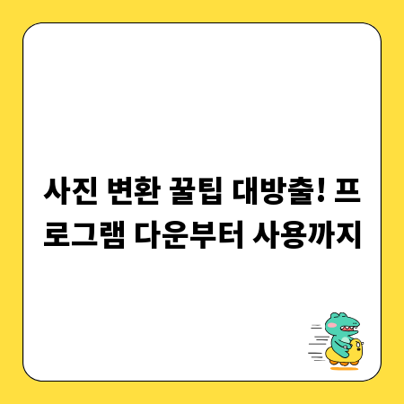 사진 변환 꿀팁 대방출! 프로그램 다운부터 사용까지