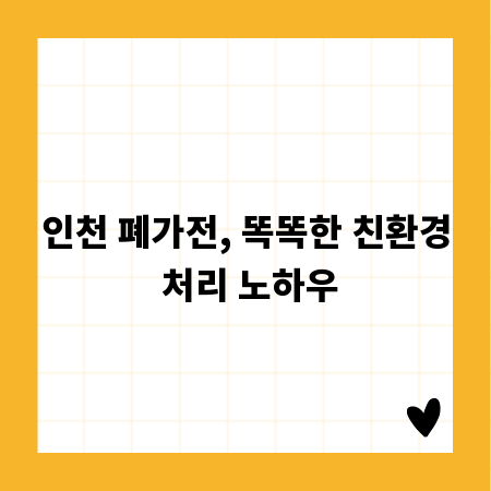 인천 폐가전, 똑똑한 친환경 처리 노하우