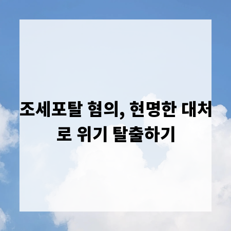 조세포탈 혐의, 현명한 대처로 위기 탈출하기