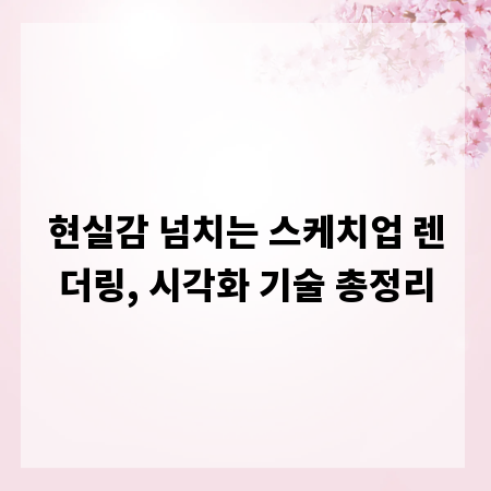 현실감 넘치는 스케치업 렌더링, 시각화 기술 총정리