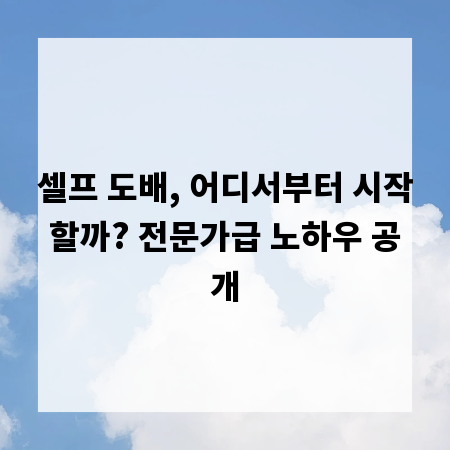 셀프 도배, 어디서부터 시작할까? 전문가급 노하우 공개