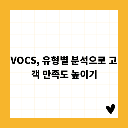 VOCS, 유형별 분석으로 고객 만족도 높이기