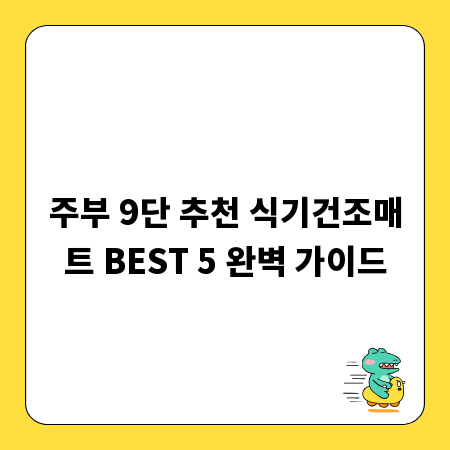 주부 9단 추천 식기건조매트 BEST 5 완벽 가이드