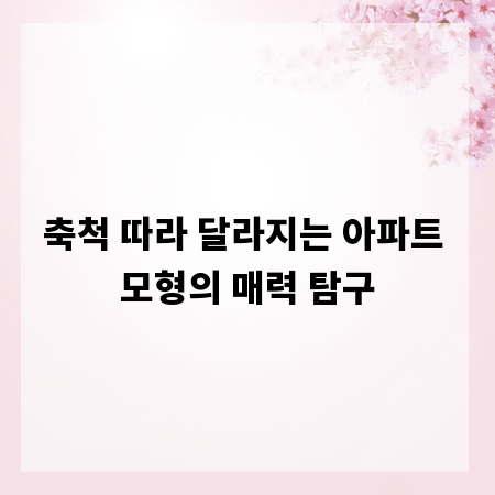 축척 따라 달라지는 아파트 모형의 매력 탐구