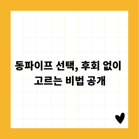 동파이프 선택, 후회 없이 고르는 비법 공개