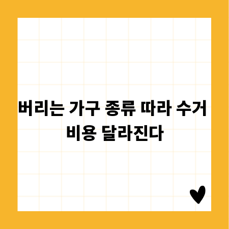버리는 가구 종류 따라 수거 비용 달라진다
