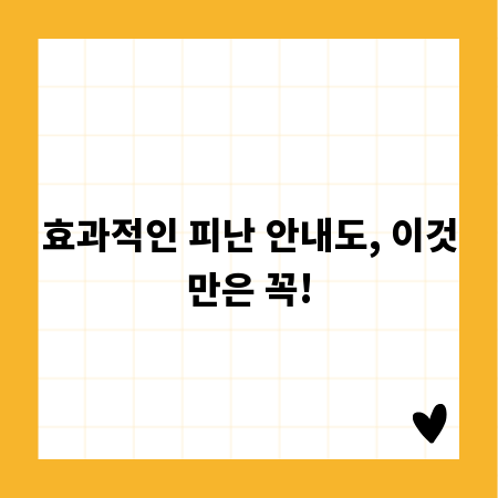 효과적인 피난 안내도, 이것만은 꼭!