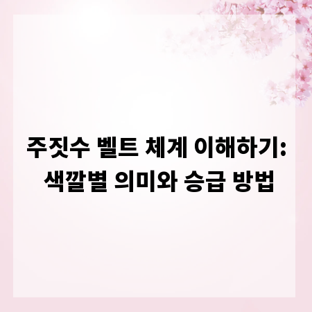 주짓수 벨트 체계 이해하기: 색깔별 의미와 승급 방법