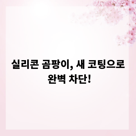실리콘 곰팡이, 새 코팅으로 완벽 차단!