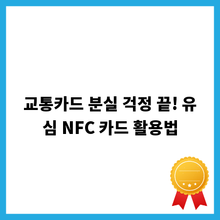 교통카드 분실 걱정 끝! 유심 NFC 카드 활용법