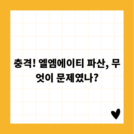 충격! 엘엠에이티 파산, 무엇이 문제였나?