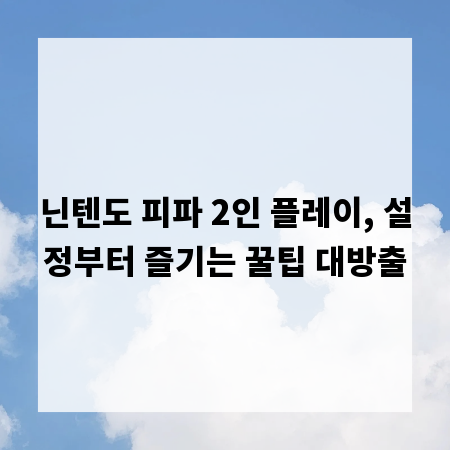 닌텐도 피파 2인 플레이, 설정부터 즐기는 꿀팁 대방출